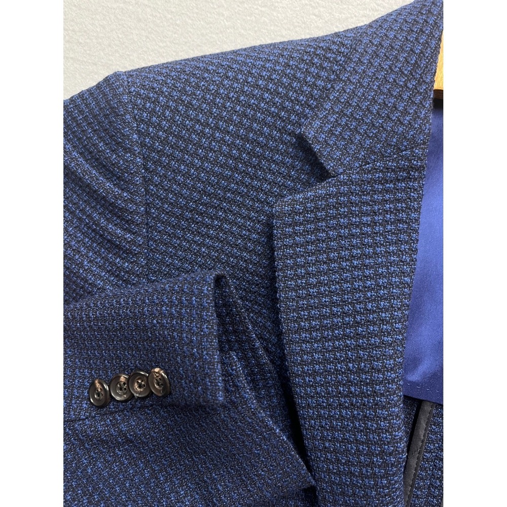 Emporio Armani blazer Men 38 G Line Virgin Wool Stretch Travel suit jacket Blue